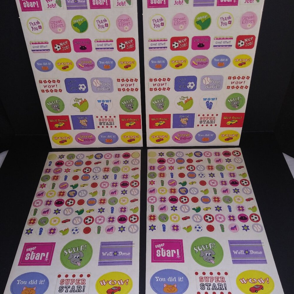 VTG Zhe Jiangnan Co School Teacher Sticker Sheet Lot of 4 Educational Stickers
